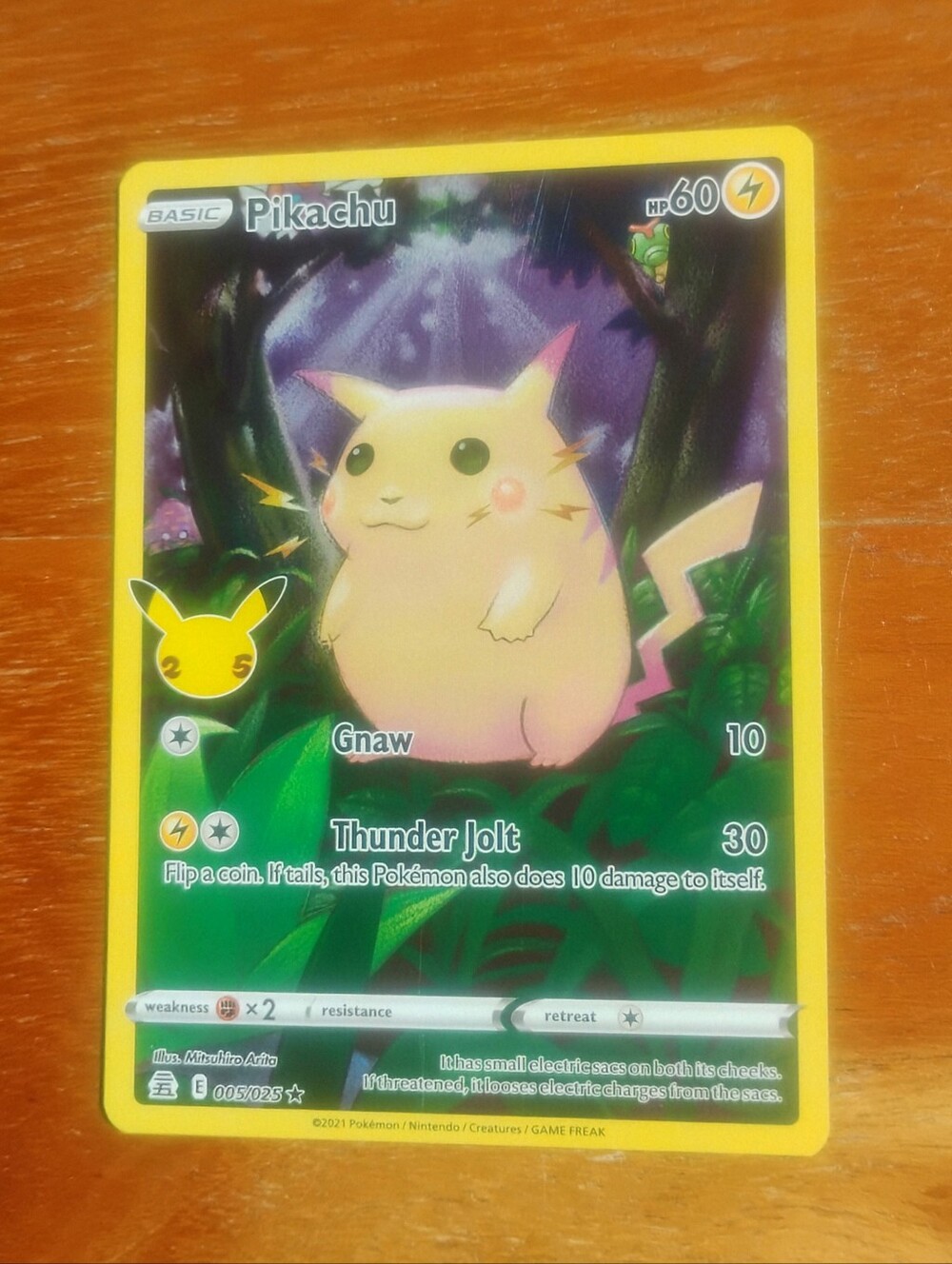 Mint 2021 Holo Full Art Pikachu 25th Anniversary Celebrations Pokemon Card